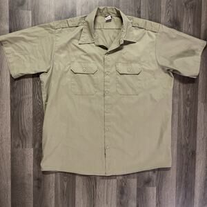 Vintage 70s Big Ben by Wrangler Work Shirt XL Single Stitch Made in USA